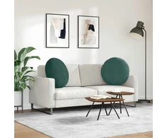 Sėdynių pagalvėlės 2 vnt. Aksomas Tamsiai žalia Ø 80 x 29 cm