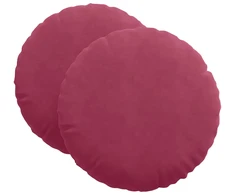 Sėdynių pagalvėlės 2 pcs Vyno raudona Ø 80 x 29 cm Aksomas