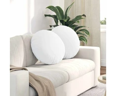 Sėdynių pagalvėlės 2 pcs Balta Ø50 x 19 cm audinys