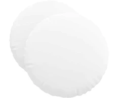 Sėdynių pagalvėlės 2 pcs Balta Ø50 x 19 cm audinys