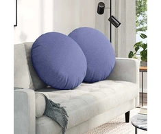 Sėdynių pagalvėlės 2 pcs Džinsinės mėlynos Ø60 x 21 cm audinys