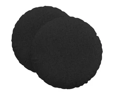Sėdynių pagalvėlės 2 pcs Juoda Ø60 x 21 cm audinys