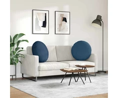 Sėdynių pagalvėlės 2 pcs Mėlyna Ø60 x 21 cm audinys