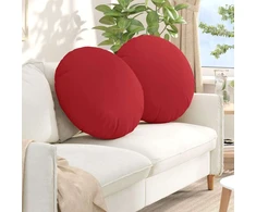 Sėdynių pagalvėlės 2 pcs Raudona Ø80 x 29 cm audinys