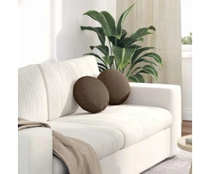 Sėdynių pagalvėlės 2 pcs Ruda Ø30 x 13 cm audinys
