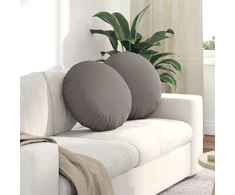 Sėdynių pagalvėlės 2 vnt. Audinys Taupe Ø50 x 19 cm