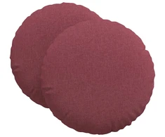 Sėdynių pagalvėlės 2 pcs Vyno raudona Ø60 x 21 cm audinys