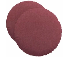 Sėdynių pagalvėlės 2 pcs Vyno raudona Ø50 x 19 cm audinys