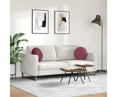 Sėdynių pagalvėlės 2 vnt. Audinys Vyno raudona Ø40 x 13 cm
