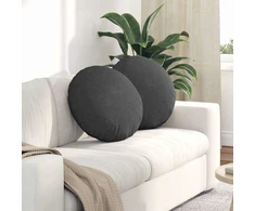 Sėdynių pagalvėlės 2 pcs Tamsiai pilka Ø 50 cm