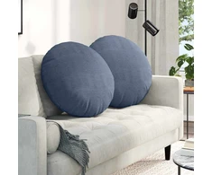 Sėdynių pagalvėlės 2 pcs Mėlyna Ø 60 cm Kordūrinis audinys
