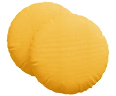 Sėdynių pagalvėlės 2 pcs Šviesi geltona Ø 80 cm