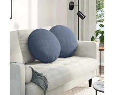 Sėdynių pagalvėlės 2 pcs Mėlyna Ø 50 cm Kordūrinis audinys