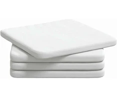 Sėdynių pagalvėlės 4 pcs Balta 40 x 40 x 3 cm audinys