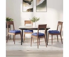 Sėdynių pagalvėlės 4 pcs Džinsinės mėlynos 40 x 40 x 12 cm