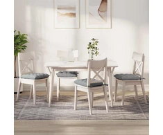 Sėdynių pagalvėlės 4 pcs Šviesiai pilka 40 x 40 x 6 cm audinys