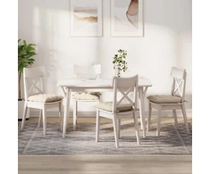 Sėdynių pagalvėlės 4 pcs Smėlio 40 x 40 x 6 cm Mikropluoštas