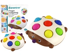 Lean Toys Ežiuko juslinio žaislo mokomoji lenta su skirtukais