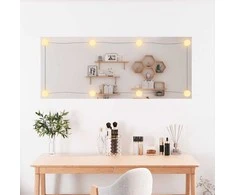 Sieninis veidrodis su LED lemputėmis, 40x100cm, stiklas