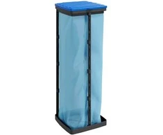 Šiukšlių maišų laikikliai, 2vnt., juodi ir mėlyni, 120l, PP