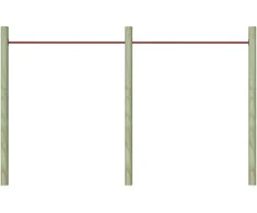 Skersiniai, 2vnt., raudonos spalvos, 125cm, plienas