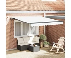 Skėtis Audinys su Balta 350 x 250 cm Poliesteris