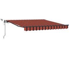 Skėtis Audinys su oranžinė ir ruda 300 x 250 cm Poliesteris