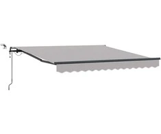 Skėtis Audinys su Šviesiai pilka 300 x 250 cm Poliesteris