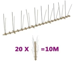 Smaigų rinkinys nuo paukščių ir balandžių, 20vnt., 2 eilės, 10m