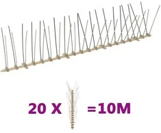 Smaigų rinkinys nuo paukščių ir balandžių, 20vnt., 4 eilės, 10m