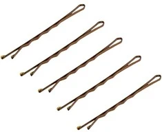 Activeshop Kirpėjo plaukų smeigtukai 120 vnt.,6 cm aukso spalvos
