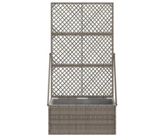 Sodas vazonas su trellis Pilka 70 x 30 x 135 cm poliratanas