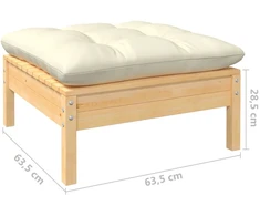 Sodo komplektas su kreminėmis pagalvėlėmis 9 dalių pušis
