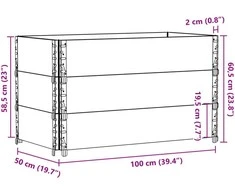 Sodo lovelis, 100x50cm, pušies medienos masyvas