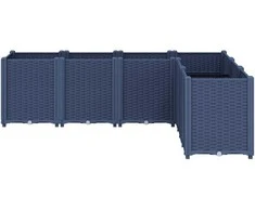 Sodo lovelis, pilkos spalvos, 160x120x53cm, PP