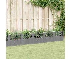 Sodo lovelis su kuoliukais, pilkas, 363,5x43,5x43,5cm, PP