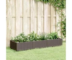 Sodo lovelis su kuoliukais, rudas, 125x40x28,5cm, PP