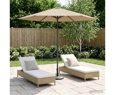 Sodo skėtis 230 x 230 cm Poliesteris Stačiakampio Taupe