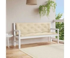 Sodo suoliuko pagalvėlė, smėlio, 150x(50+50)x7cm, audinys
