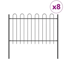 Sodo tvora 8 pcs Pilka 13,6 x 0,8 m Miltelinis plienas