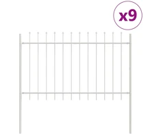 Sodo tvora 9 pcs Balta 15,3 x 1,2 m Miltelinis plienas