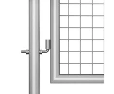 Sodo vartai, sidabrinės sp., 105x225cm, galvanizuotas plienas