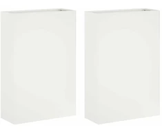 Sodo vazonas 2 vnt Balta 50 x 20 x 75 cm