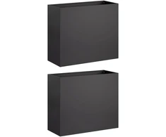 Sodo vazonas 2 vnt Juoda 50 x 20 x 40 cm
