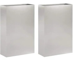 Sodo vazonas 2 vnt Sidabrinė 50 x 20 x 75 cm