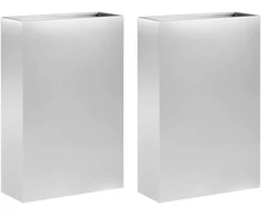 Sodo vazonas 2 vnt Sidabrinė 50 x 20 x 75 cm