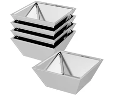 Sodo vazonas 5 pcs Sidabro 40 x 40 x 15 cm Cinkuota plienas