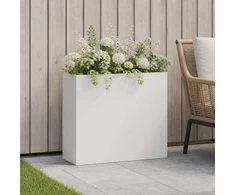 Sodo vazonas Balta 50 x 20 x 40 cm Šaltai valcuotas plienas