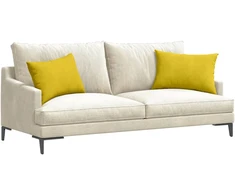 Sofa Pagalvės 2 pcs Geltona 60 x 40 cm Kordūrinis audinys