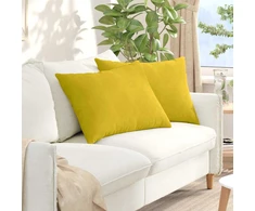 Sofa Pagalvės 2 pcs Geltona 70 x 50 cm Kordūrinis audinys